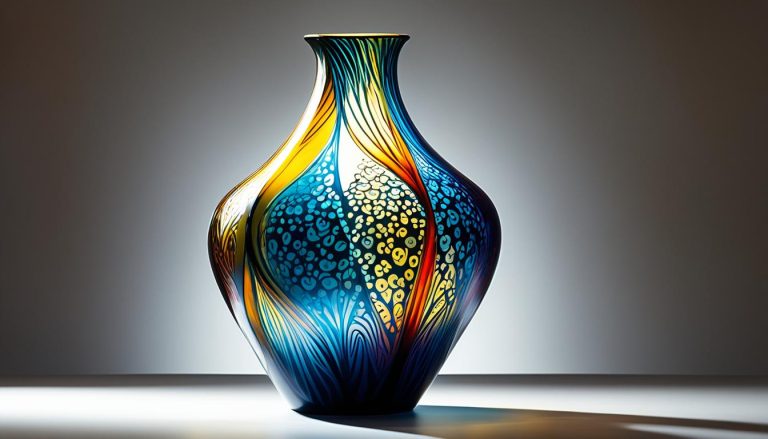 Glühende Vasen für atmosphärische Beleuchtung